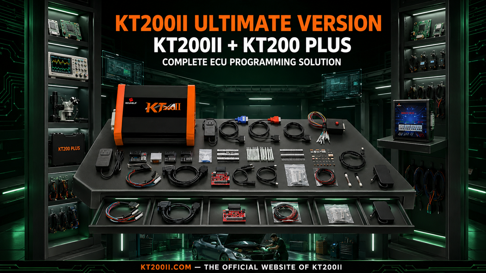 KT200II ECU cloning compatibility check comparing original and donor ECU hardware software Flash EEPROM and Micro data