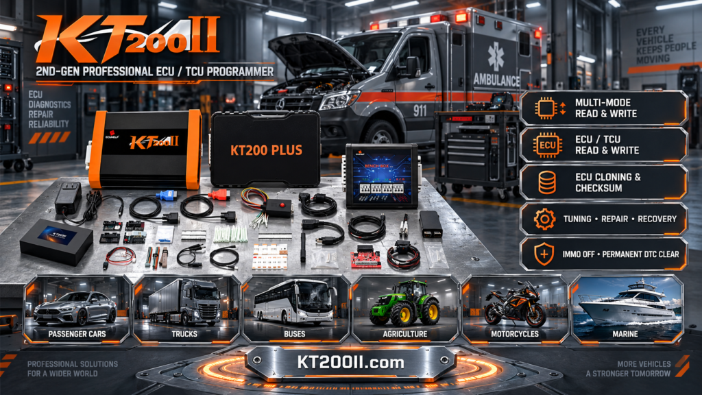 Technician checking ECU support list fields before selecting a programming protocol