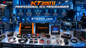 Virtual Read versus physical ECU read workflow using KT200II ECU programming equipment
