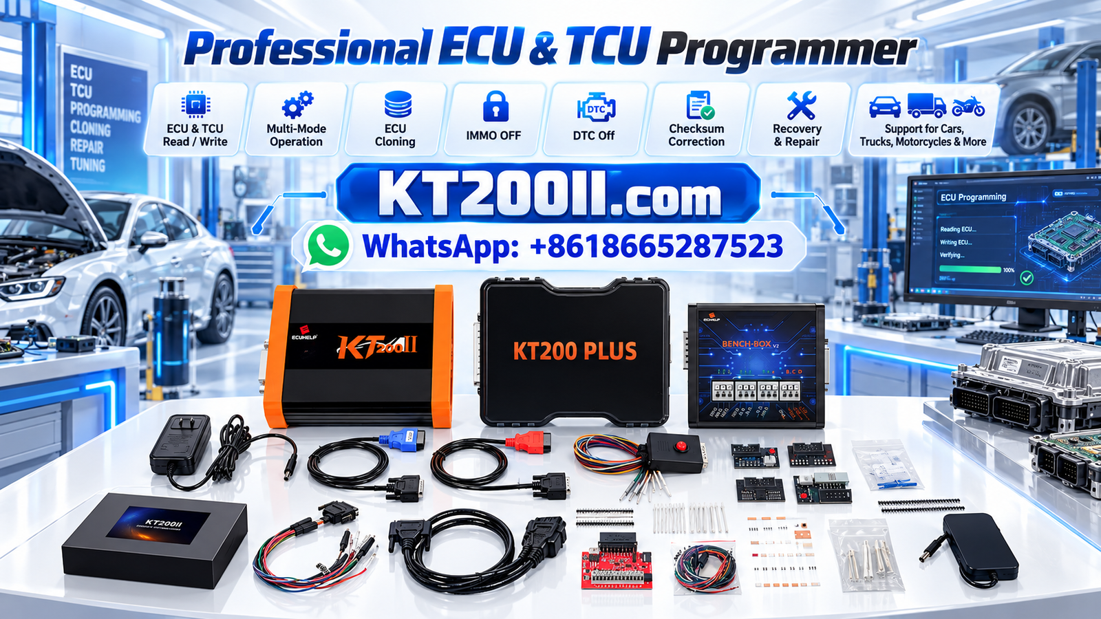 Automotive instrument cluster chip programming and electronic dashboard repair with a professional chip programmer