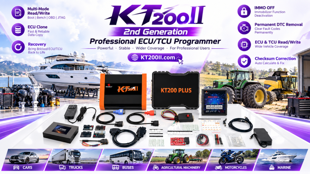 Technician checking an ECU programming workstation during a daily equipment startup and shutdown routine
