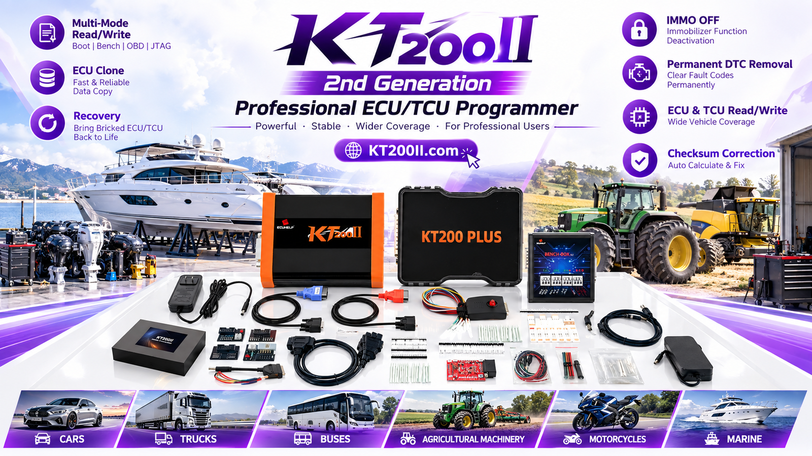 Technician checking an ECU programming workstation during a daily equipment startup and shutdown routine