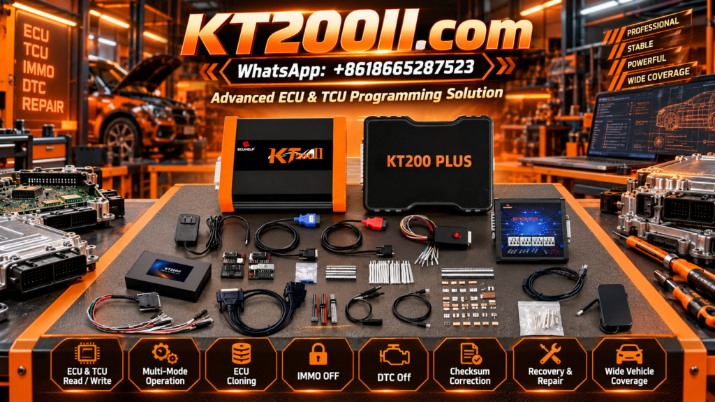 SPI Flash memory chip identification and programming on an automotive ECU circuit board using a professional chip programmer